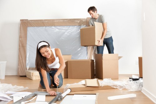 Movers Docklands team preparing a safe relocation with packing and handling equipment