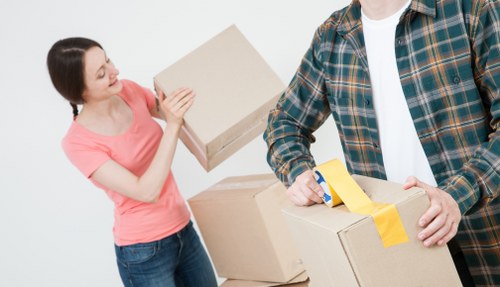 Careful packing for a Docklands apartment move