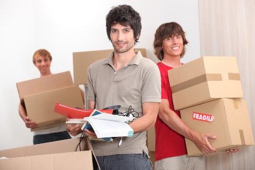 Packing materials prepared for a Docklands home or office move