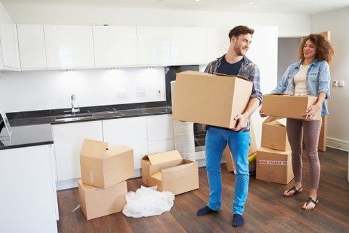 Commercial relocation service for offices in Docklands with desks and equipment