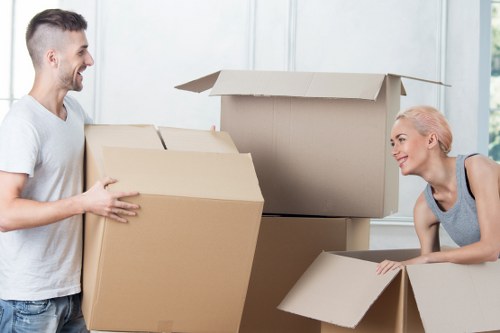 Local moving team working in Docklands commercial area