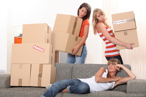 Packing and furniture handling during a Docklands office move