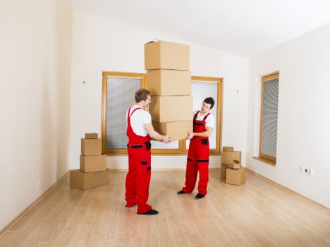 Packing office equipment for a Docklands business move